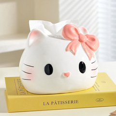 かわいい猫のティッシュの箱の客間のお茶のいくつかのアイデアはティッシュの箱のナプキンの箱のデスクトップの家庭の高級感の置物を引き出します。