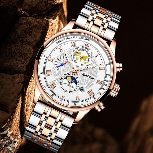 Fashion business men's watch multi-function mechanical watch fully automatic mechanical watch calendar type luminous men's watch