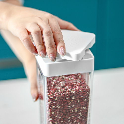 Kitchen airtight grain storage jar transparent plastic airtight storage jar for moisture-proof storage of coarse grains and dried fruits storage jar