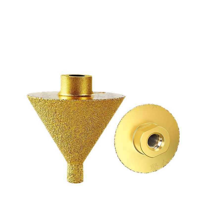 M10 soldadura de diamante abertura chanfer mármol placa de roca azulejos reamer molino angular broca cónica