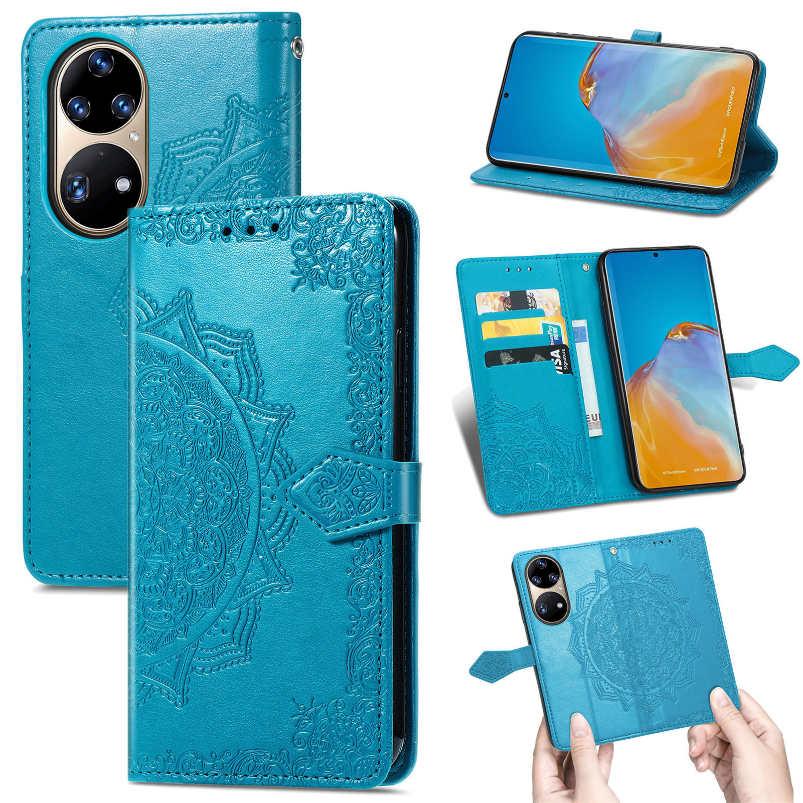 For Huawei Nova8 Phone Case Enjoy 20Pro Flip Embossed Leather Glory Y5P/Y7P Phone Case