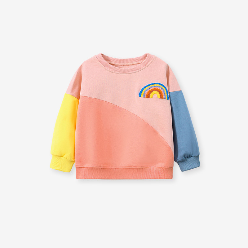 Little maven fábrica de origen de ropa para niños Suéter para niñas europeas y americanas al por mayor Top para niños de otoño