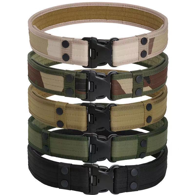 travel camouflage cloth tactics belt with clasp