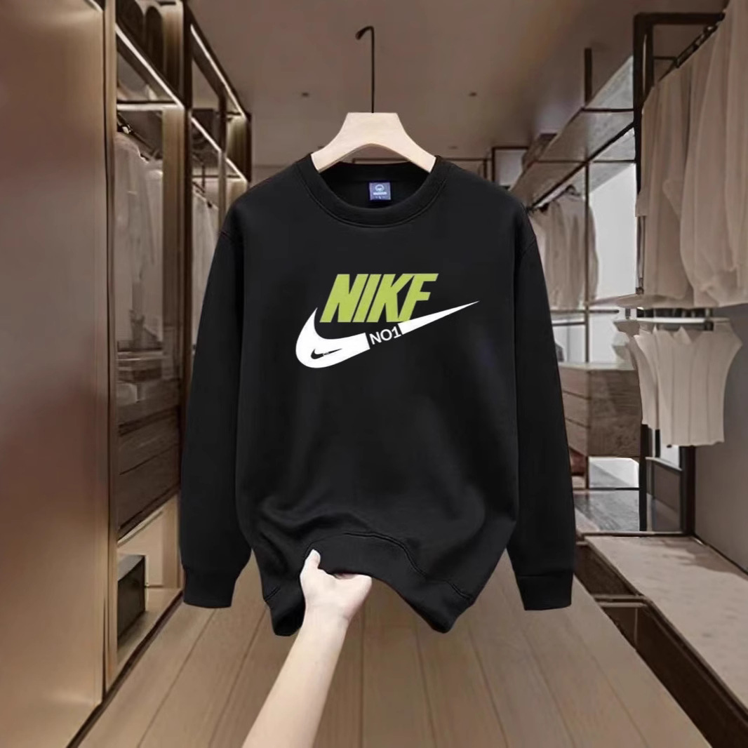 美式高端重磅卫衣男潮牌春秋款印花宽松打底衫秋冬季加绒长袖t恤