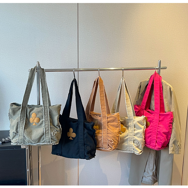 577g Weight Polyester Lining Material Sewing Thread Fashion Element Open Closure Type Double Handle Strap Type Tote Bag Bags Type Daily, Street, Shopping Occasion Canvas Material Solid Color Pattern All Seasons Season Women's Gender Streetwear Style Square Shape Large Size Women's Large Canvas Solid Color Streetwear Sewing Thread Square Open Tote Bag 无