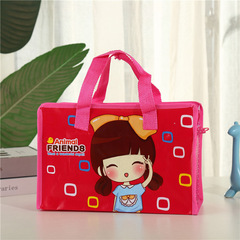 Amazon Cartoon Print Large Capacity Non-woven Storage Bag for Children's Toys Snacks Zipper Bag Student Tutoring Bag