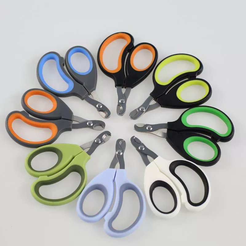 Новые ножницы для ногтей для домашних животных, кровостойкая линия, маленькие слепые ножницы с круглым отверстием, ножницы для ногтей для кошек, специальные универсальные для маленьких домашних животных