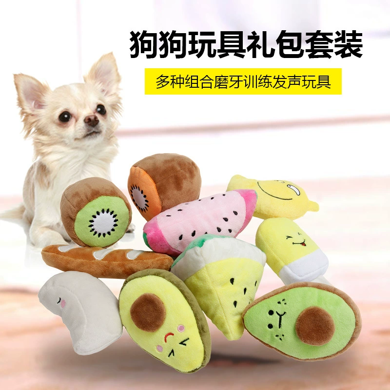 Кошка плюшевые игрушки фрукты и овощи различные скучные звуковые игрушки собака поставляет игрушки для домашних животных в наличии оптом