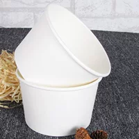 Бумажная миска с палочками для еды 800ml850ml белый утолщенный одноразовый упакованный бочка для ланч-бокса для супа с лапшой быстрого приготовления