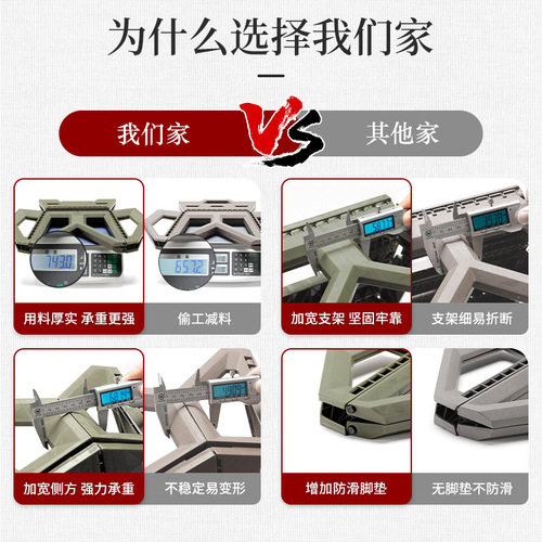 Portable folding stool, high square stool, camping portable plastic stool, barbecue stool, leisure fishing stool, outdoor