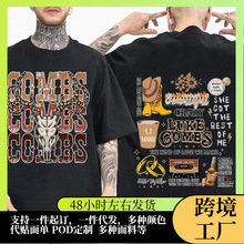 西部卢克梳乡村音乐t恤男人女人原宿o领短袖动漫休闲度假T恤礼物