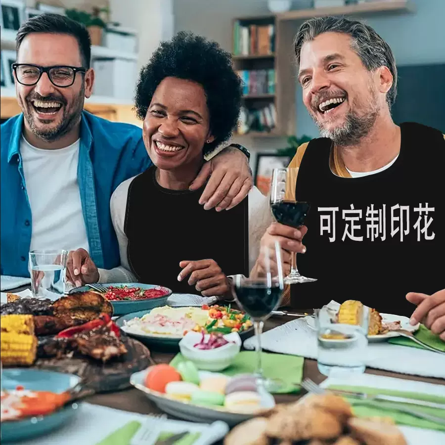 跨境供货源头厂家成人围兜防水牛津布围嘴口水巾老年人吃饭护理服