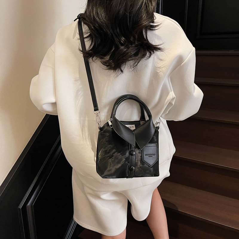 新款水桶包女包2025春季个性创意衣服造型单肩包女流行通勤手提包|undefined