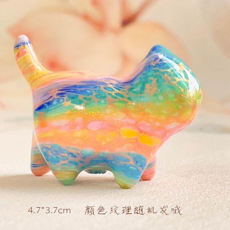 新しいニッチなかわいい猫、招き猫、柔らかくてかわいい大きな漆塗りの猫、漂白漆、手織りキーホルダー、バッグペンダント|undefined