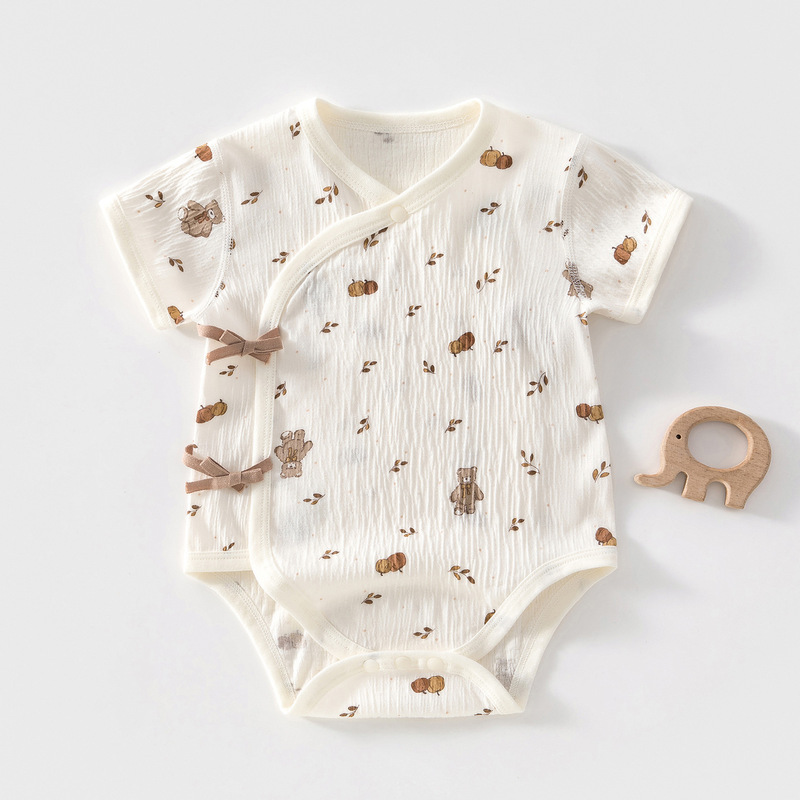 Baby Romper Summer A-Class Pure Cotton Seamless Newborn Short-Sleeve Onesie Infant Clothing Anyang Baby Clothing