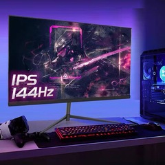 モニター 24インチ 4K 超薄型 高解像度 フレームレス 27インチ 144曲面スクリーン オフィスデスクトップパソコン画面 IPS