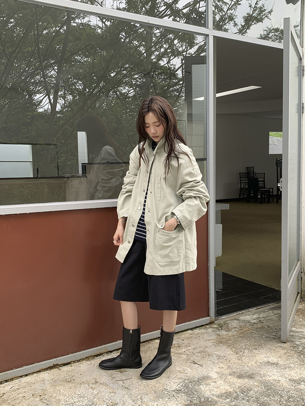 广州十三行2025秋韩风复古做旧氛围感翻领棉质工装风外套女02736|undefined