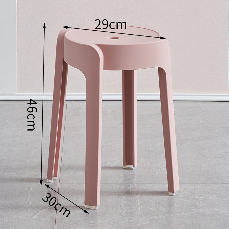 Taburetes de plástico gruesos mesas de comedor caseras cocinadas de cocina simple banco alto nórdico sala de estar respaldo molino de viento cuadrado nuevo