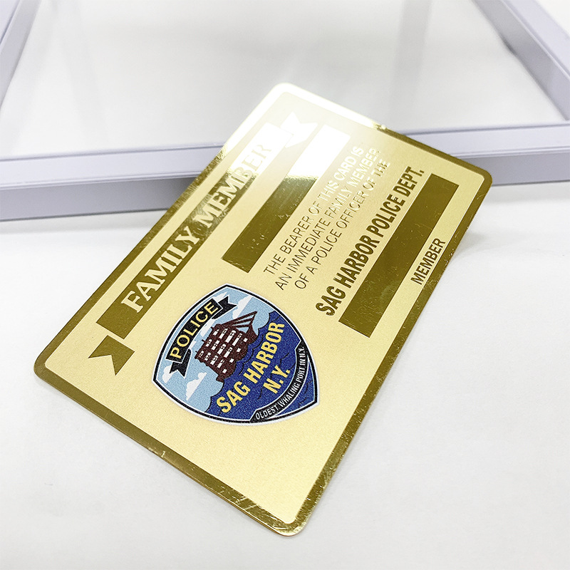 不锈钢电镀金卡镜面精美个人名片公司员工工牌丝印不同内容彩印