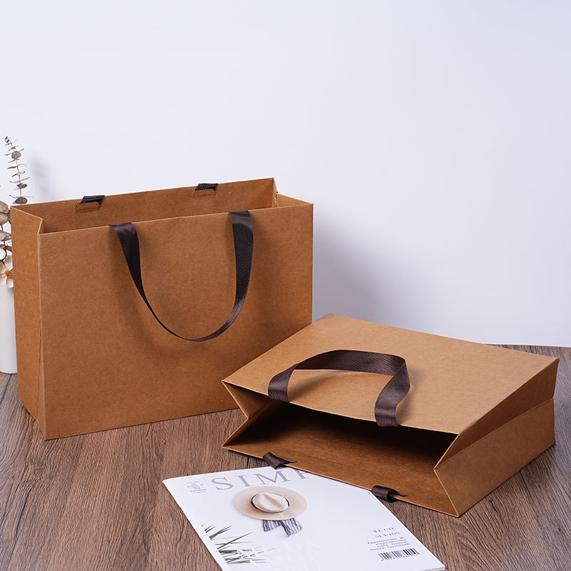 Bolsas de papel kraft sin cintura bolsas de mano logotipo ropa bolsas de regalo bolsas de papel bolsas de regalo bolsas de compras personalizadas