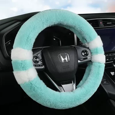Steering wheel cover Steering Wheel Cover Unisex - light-blue-round-type-38cm