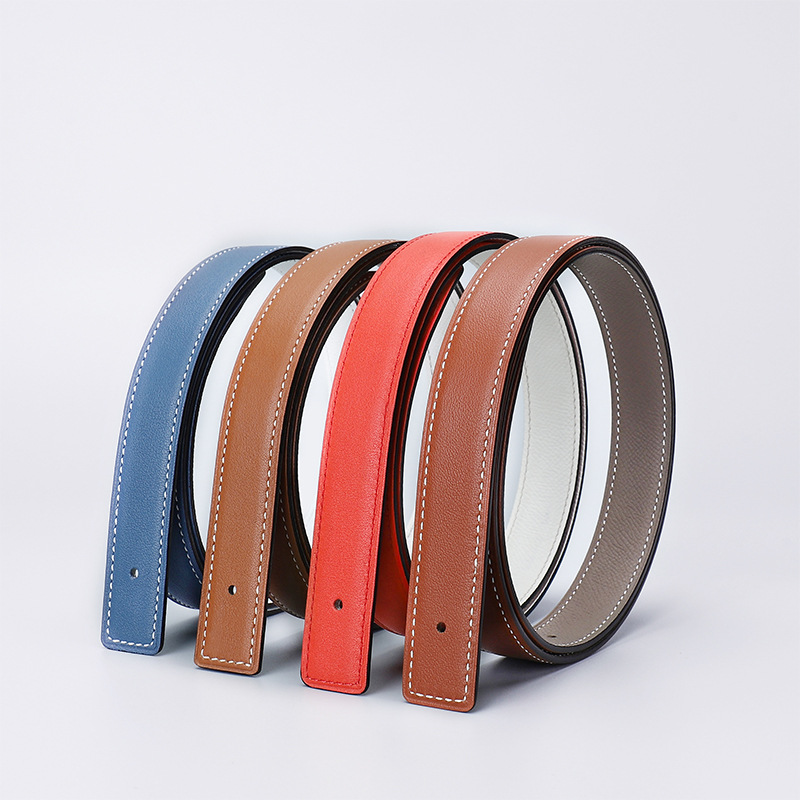 Headless belt for women new style pin buckle cowhide belt 2.4cm wide…