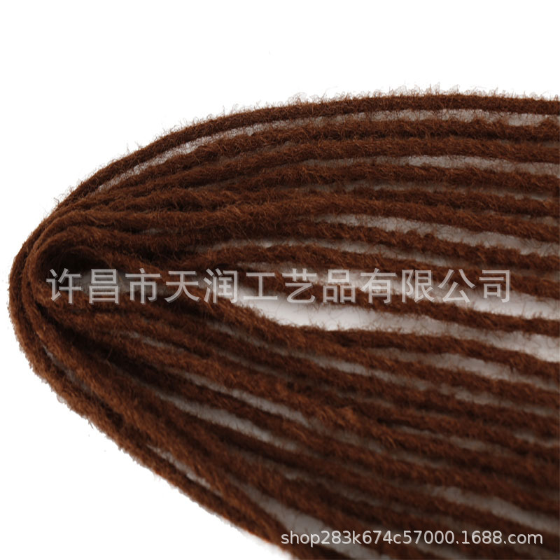 Fabricantes europeos y americanos suministro directo de fibra química crochet peluca trenza sucia doble cola trenza sucia peluca dreadlockdoubleend