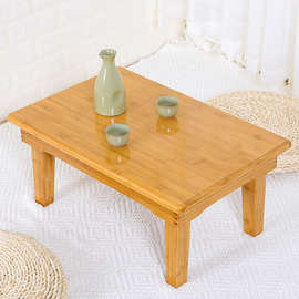楠竹折叠炕桌吃饭桌实木质正方形飘窗榻榻米桌子长条桌小茶几炕几