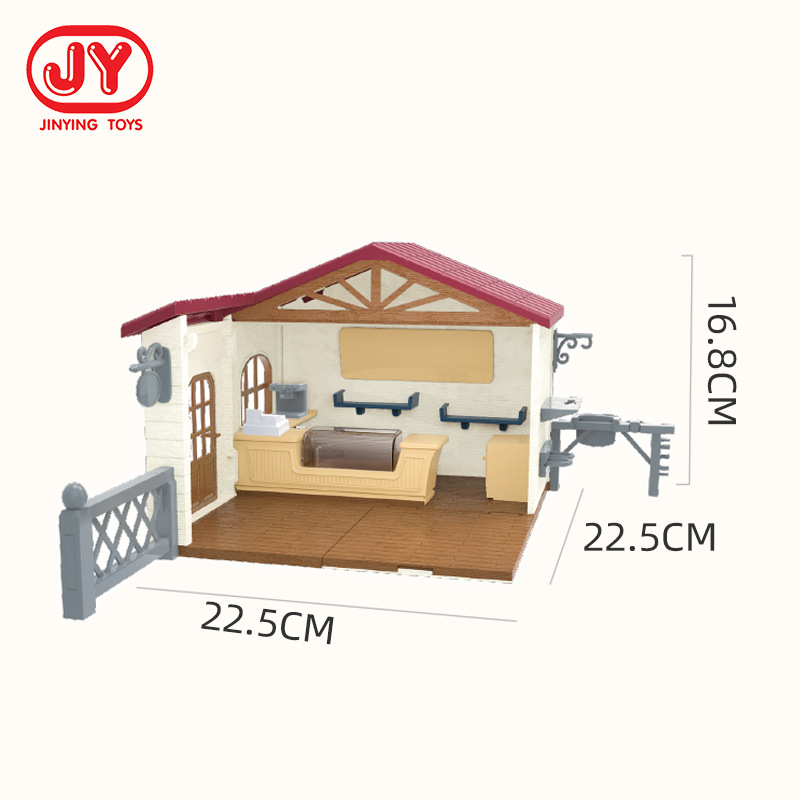 Modelo de alimentación de trabajador agrícola animal de simulación de suministro transfronterizo DIY montaje arena Mesa escena modelo traje de juguete