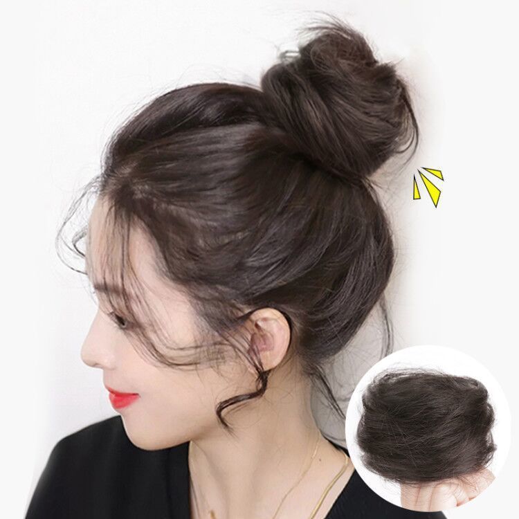 Cabeza de bola peluca anillo peluca femenina Red Rojo pelo real esponjoso flor corsé rizador de pelo mullido peluca bolsa de accesorios para el cabello antiguo
