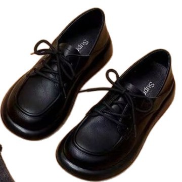 Zapatos de cuero de estilo británico para mujeres 2025 primavera y otoño dos zapatos de trabajo Lefour nuevos zapatos de cuero suave cómodos