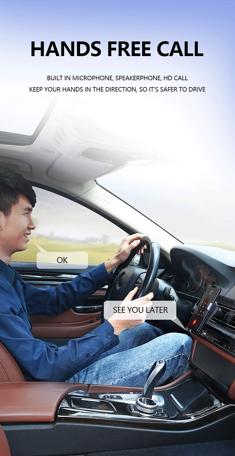 5.1 FM Transmitter Receiver Hands-Free Car Bluetooth Adapter Call Universal New Model_voghion.com