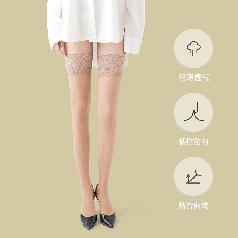 Lace over -the -knee socks [skin color] one installation