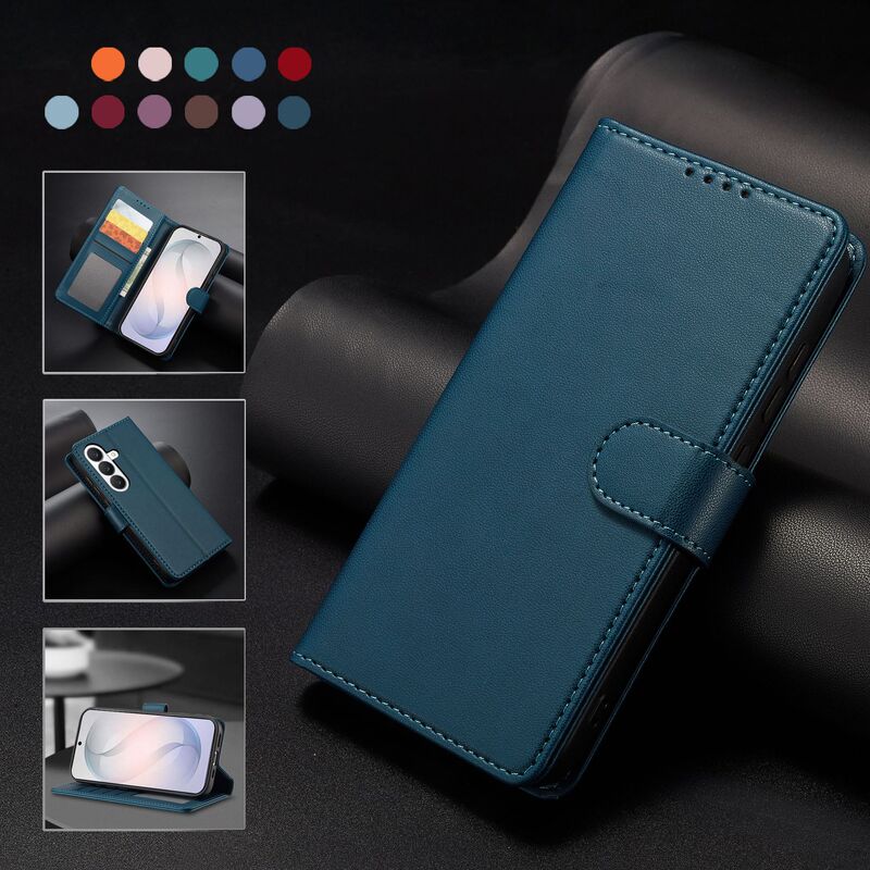 Suitable for Samsung A17/A18 phone cases, A16/A15 flip phone cases, A14 card holder stand protective cases, and A13