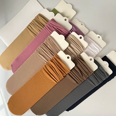 Ice Silk Women's Summer Thin Mid-Calf Socks, Ice Fiber Solid-Color Velvet Pile Socks, Japanese-style Instagram-inspired JK Long Socks