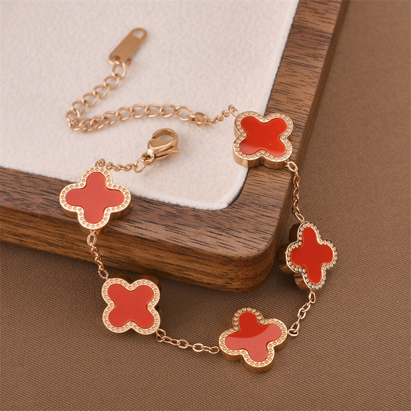 Joyas transfronterizas europeas y americanas Pulsera de acero de titanio de todo fósforo Versión coreana del temperamento bohemio Pulsera de acero de titanio que no se desvanece Joyería femenina