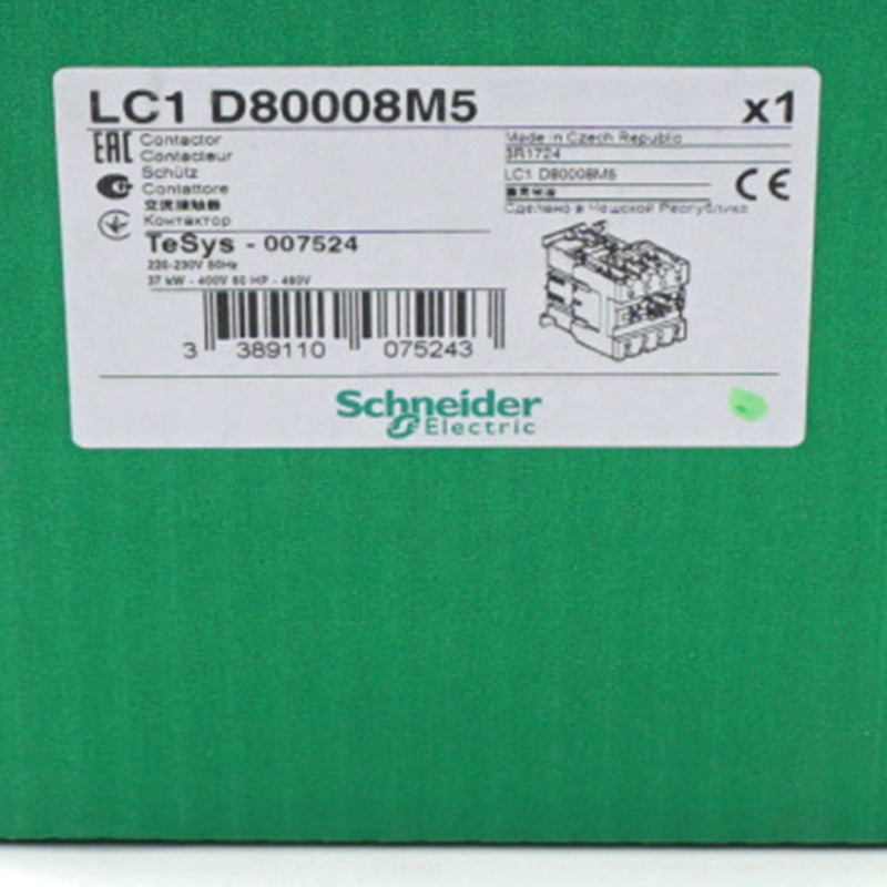 LC1D80008M5接触器LC1D80008M5 80A 220V四级交流接触器