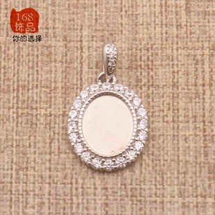 S925�y��肵����� 8*10 �����ʯ�G����Ϟ�Ƕ���� �y����DIY