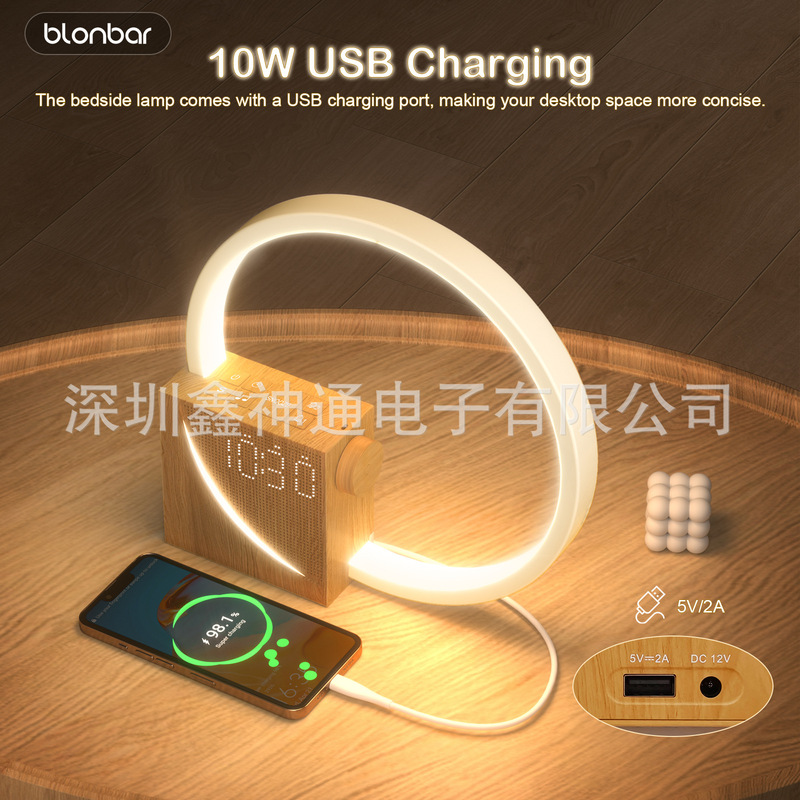 2025アップグレードの太陽覚醒灯白騒音10w充電器が小夜灯の目のベッドの目覚まし時計に触れる|undefined