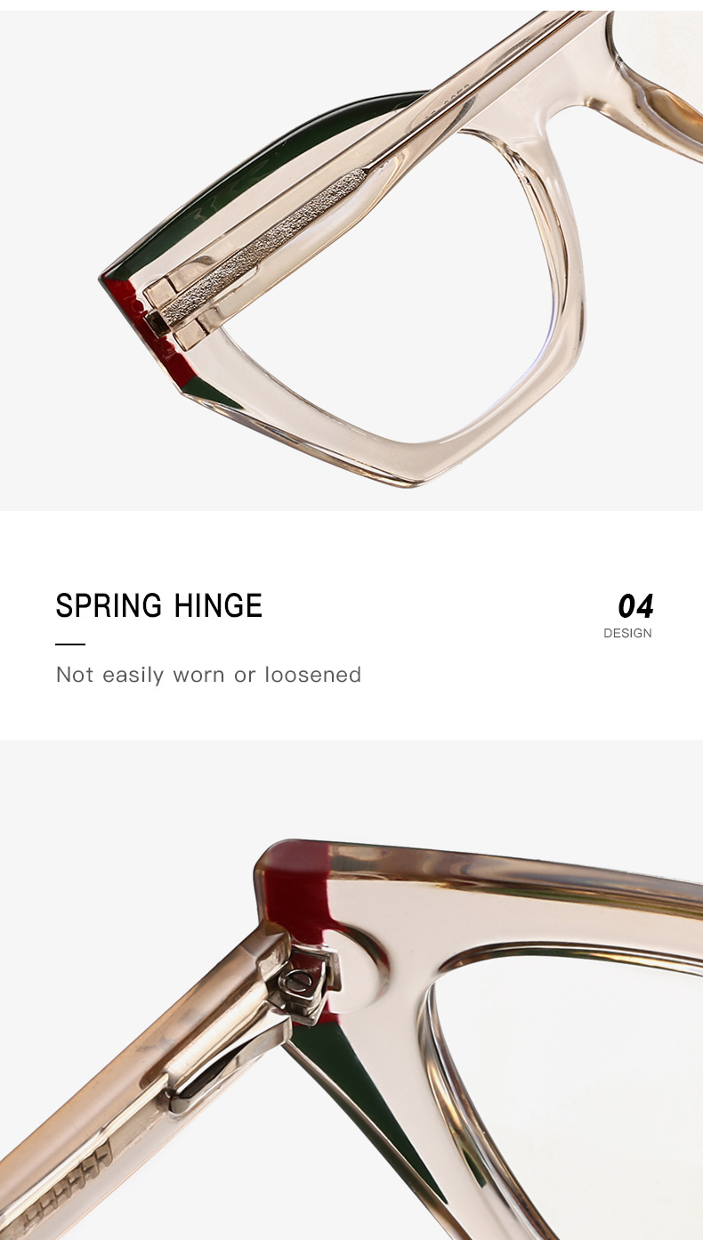 Anti blauwlicht bril retro mode voor dames met platte lens_voghion.com