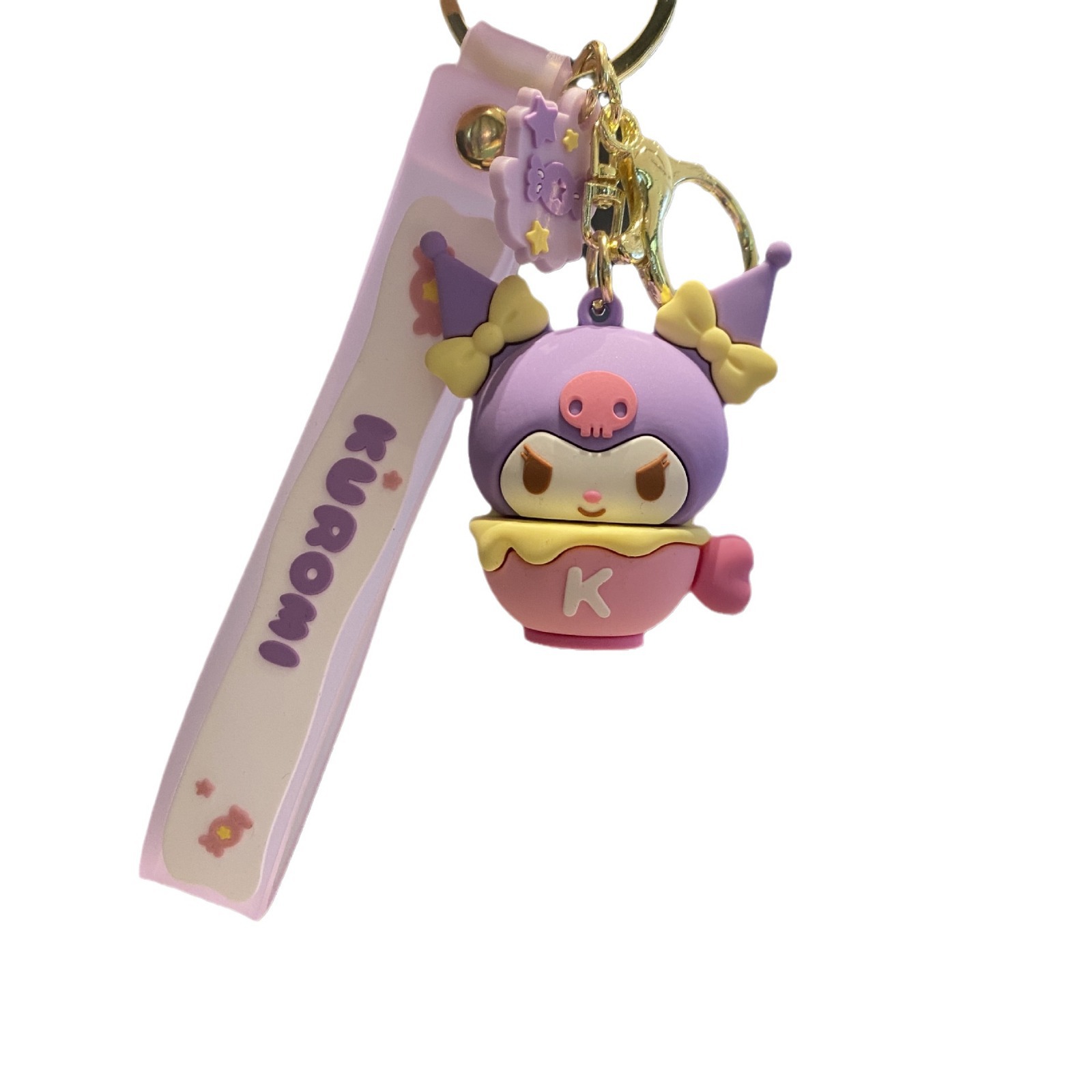 Dibujos animados Sanrio snack familia llavero mochila colgante muñeca máquina muñeca coche llavero pequeño regalo