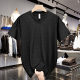 Men's Fat Plus Large V-neck Short-sleeved T-shirt Summer Youth Fashion Base Shirt Slim Fit plus size Simple Control 49