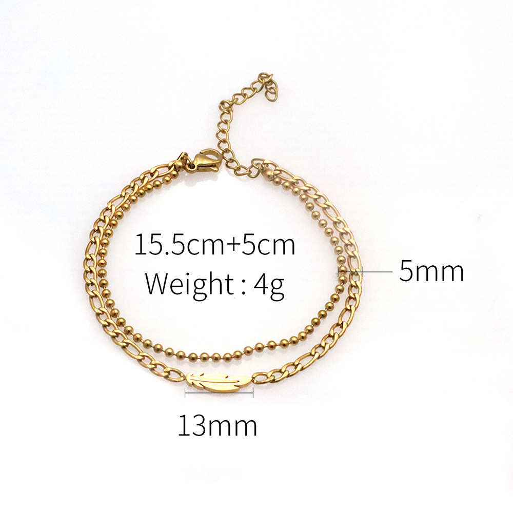 Simple Style Geometric Stainless Steel Plating Bracelets display picture 1