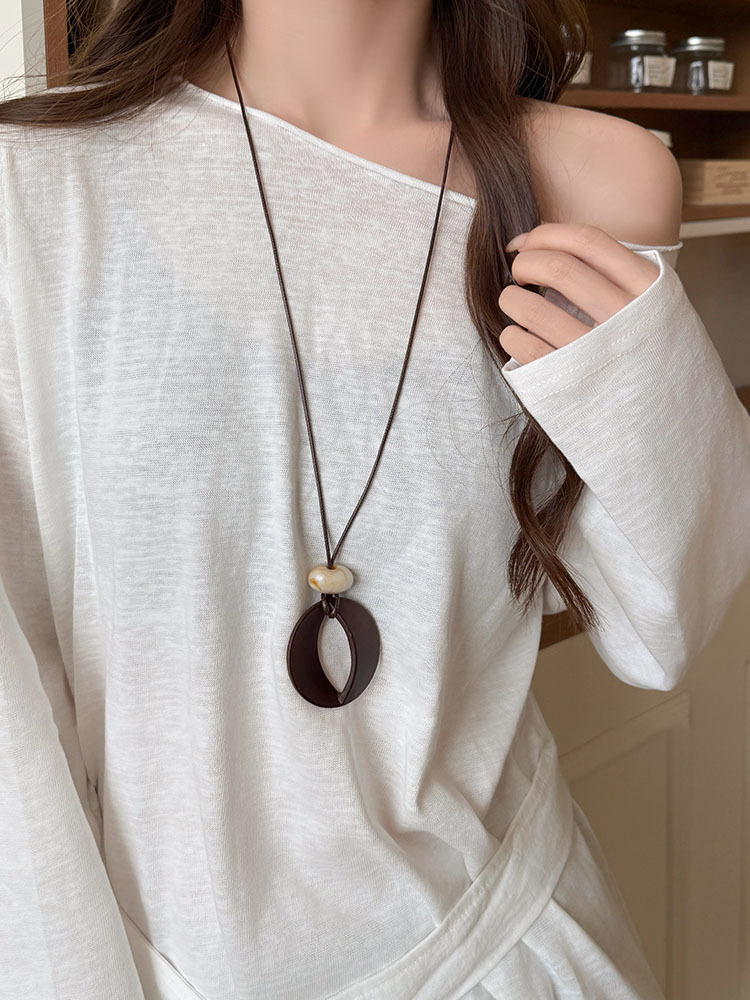 54# necklace-coffee color