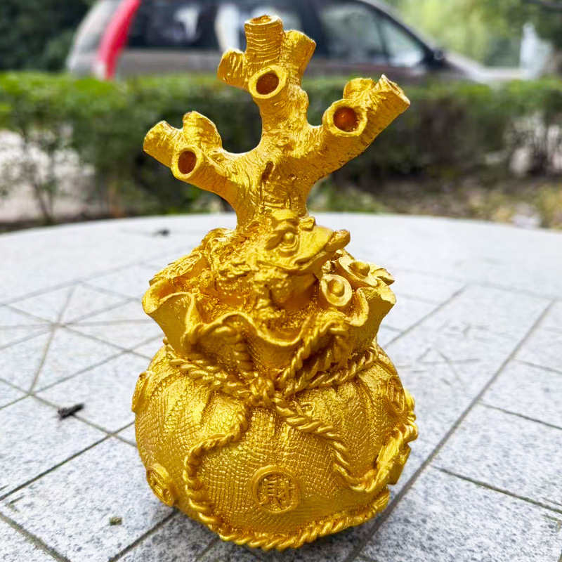 Factory Direct Sales of Gold 0kg Semi-Finished Resin Bonsai Crafts, Home Decor Creative Ornaments DIY