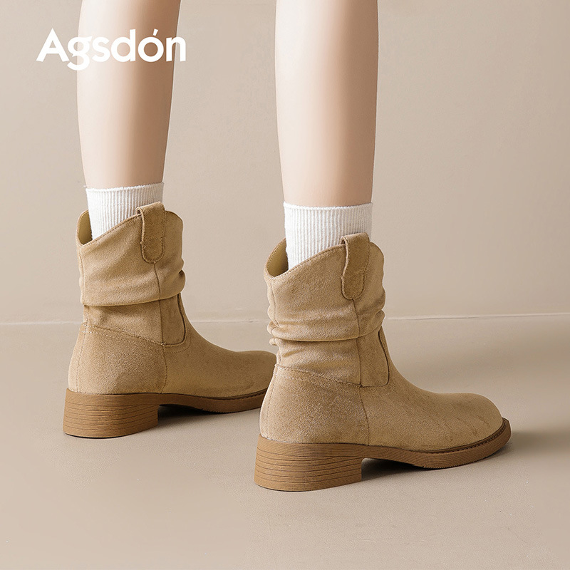 Botas cortas Denbocken 2026 nuevas botas de vaquero de invierno Meirard gigantescas