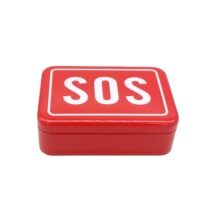 厂家现货热销长方形缩口马口铁盒SOS铁盒医药铁盒厂家现货热销