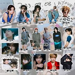 韓國 V金泰亨 solo專輯新款亞克力雙面立牌桌面擺件明星周邊