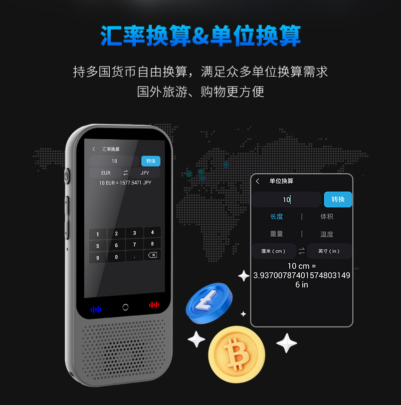 The 2024 new S80 pro intelligent voice translation machine is a multi-language manufacturer with precise offline photo-taking and Chat GPT undefined