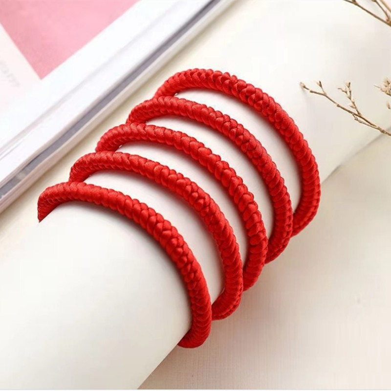 Ethnic woven children's red rope bracelet